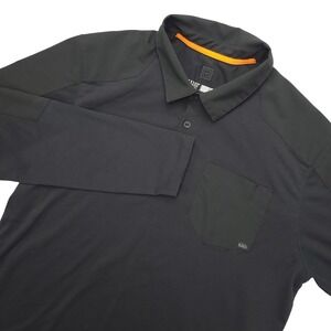 5.11 Tactical Polo Shirt Mens Large Black Solid Long Sleeve Tactical Duty Top